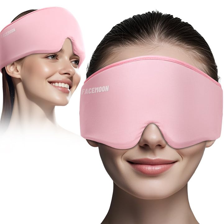 FACEMOON cooling face mask close-up for soothing depuff and refreshed skin.
