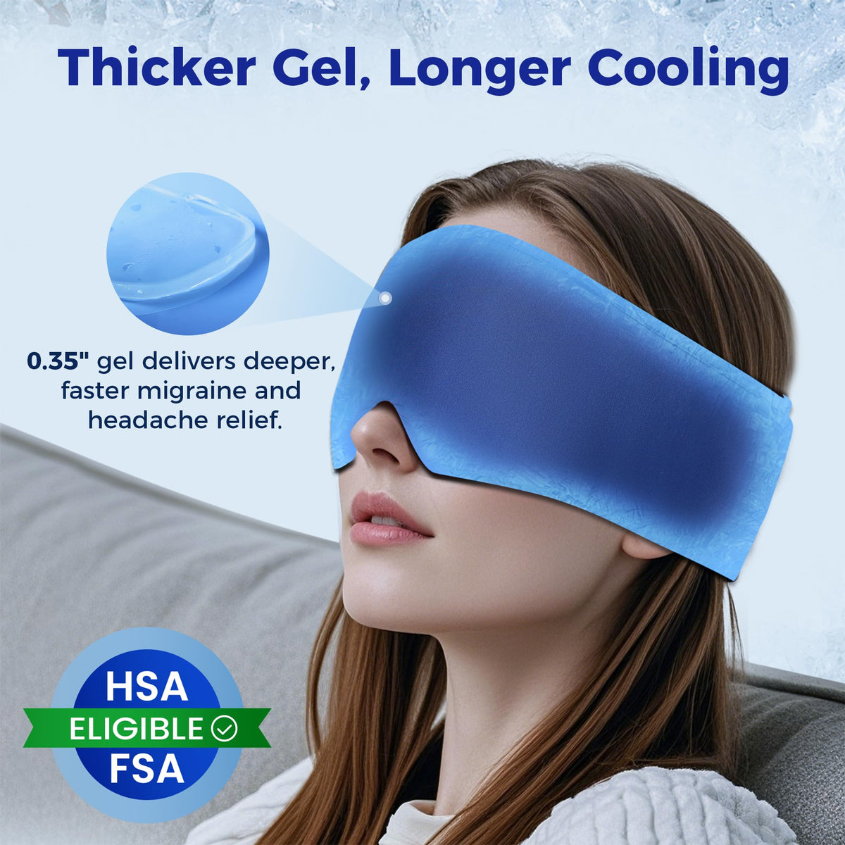FACEMOON eye mask provides 360° comfort across eyes, forehead, and temples.