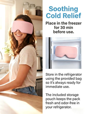 FACEMOON gel mask for noninvasive relief from eye strain and sinus discomfort.