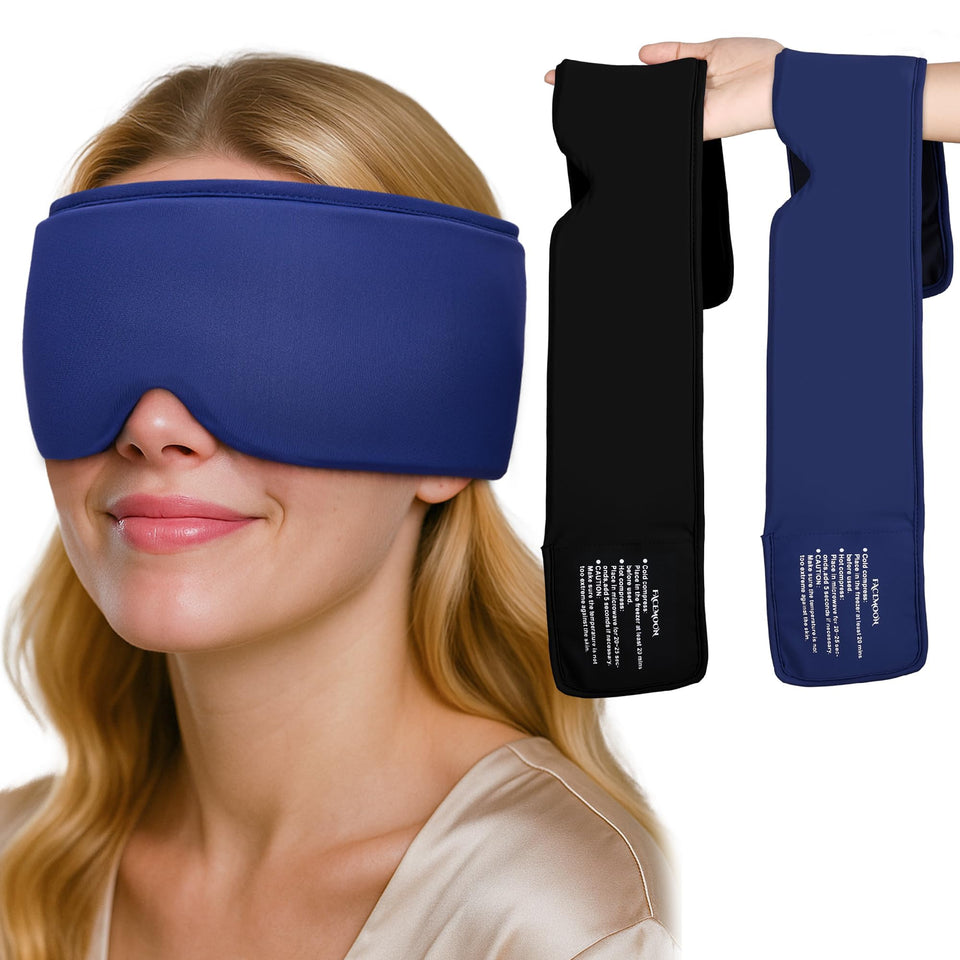 FACEMOON ice cold eye pack front view for soothing cooling around eyes