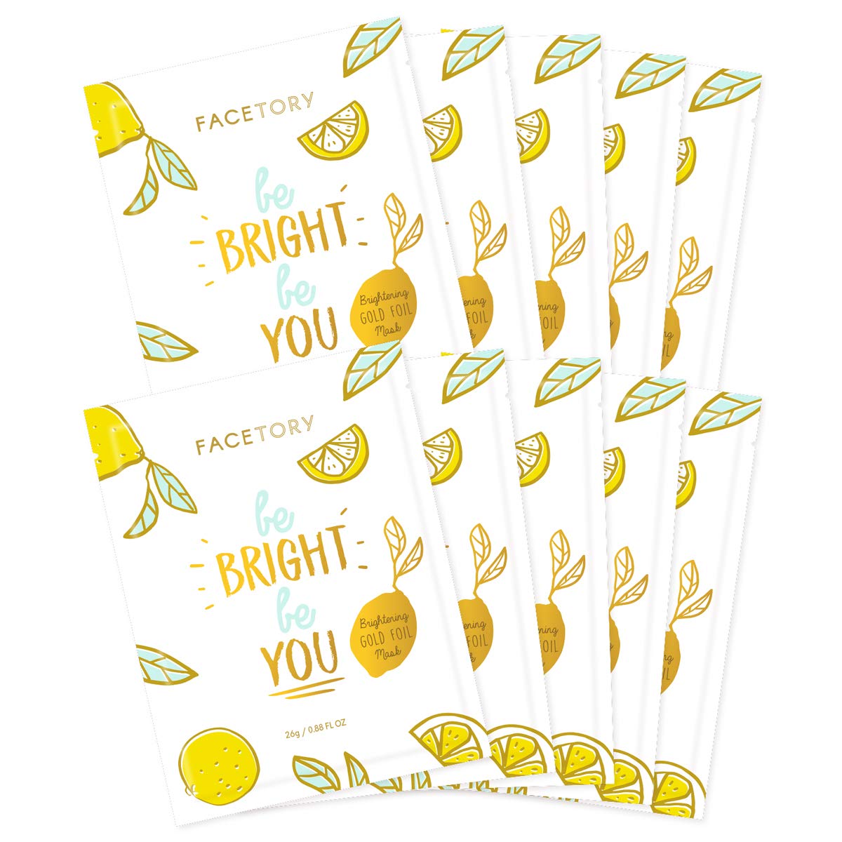 FACETORY Be Bright Be You brightening mask with lemon essence for radiant skin.