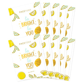 FACETORY Be Bright Be You brightening mask with lemon essence for radiant skin.