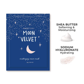 FACETORY Moon Velvet Mask jojoba oil balances skin oil and calm.