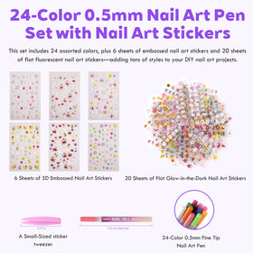 Faceura quick-dry nail art pens offer waterproof, smudge-resistant color.
