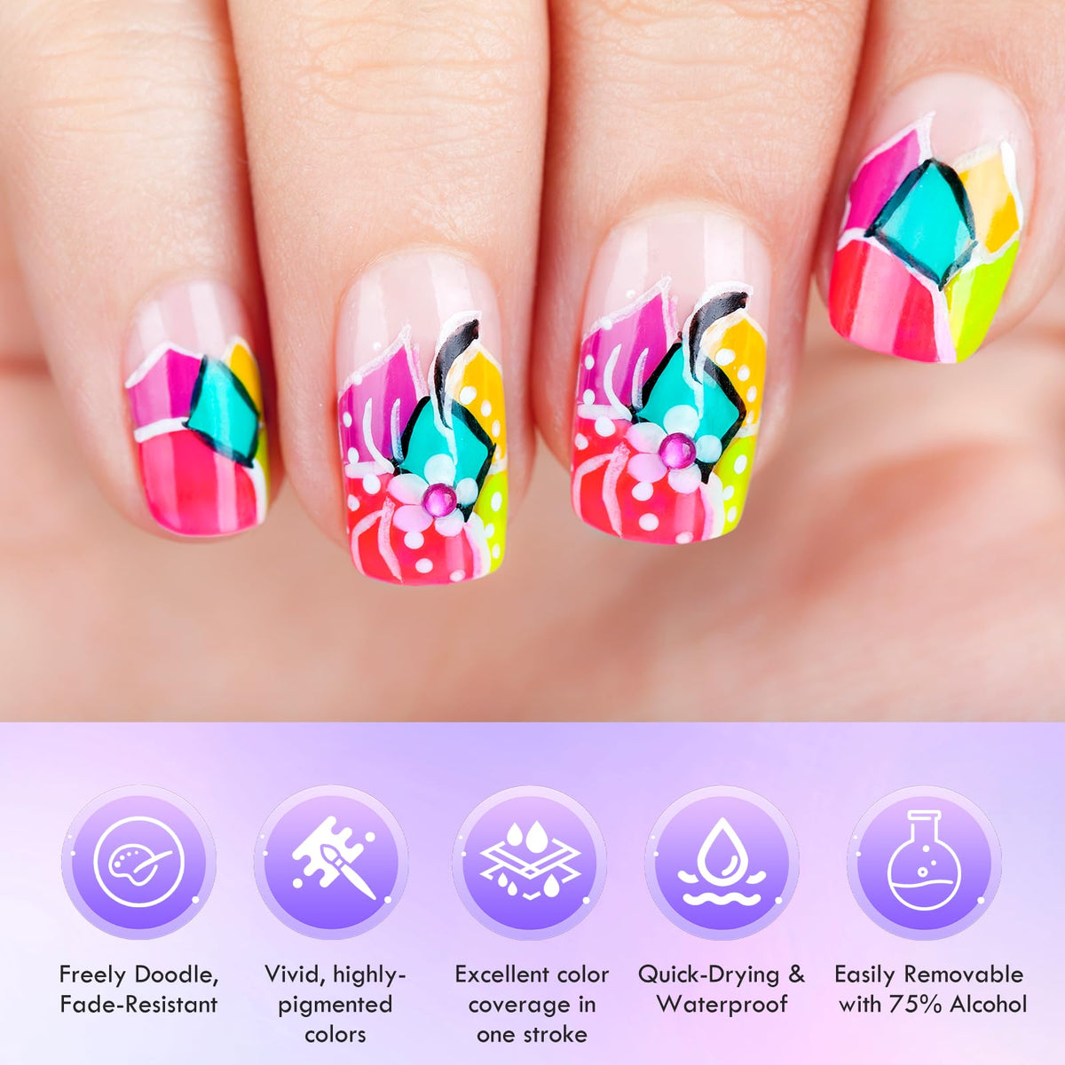 Faceura portable nails art kit for on-the-go creativity.
