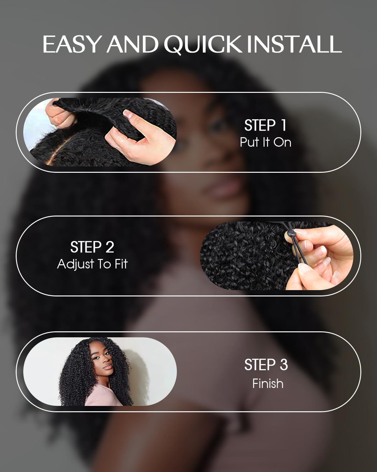 FACMOOD 200% density Brazilian virgin hair for fuller appearance