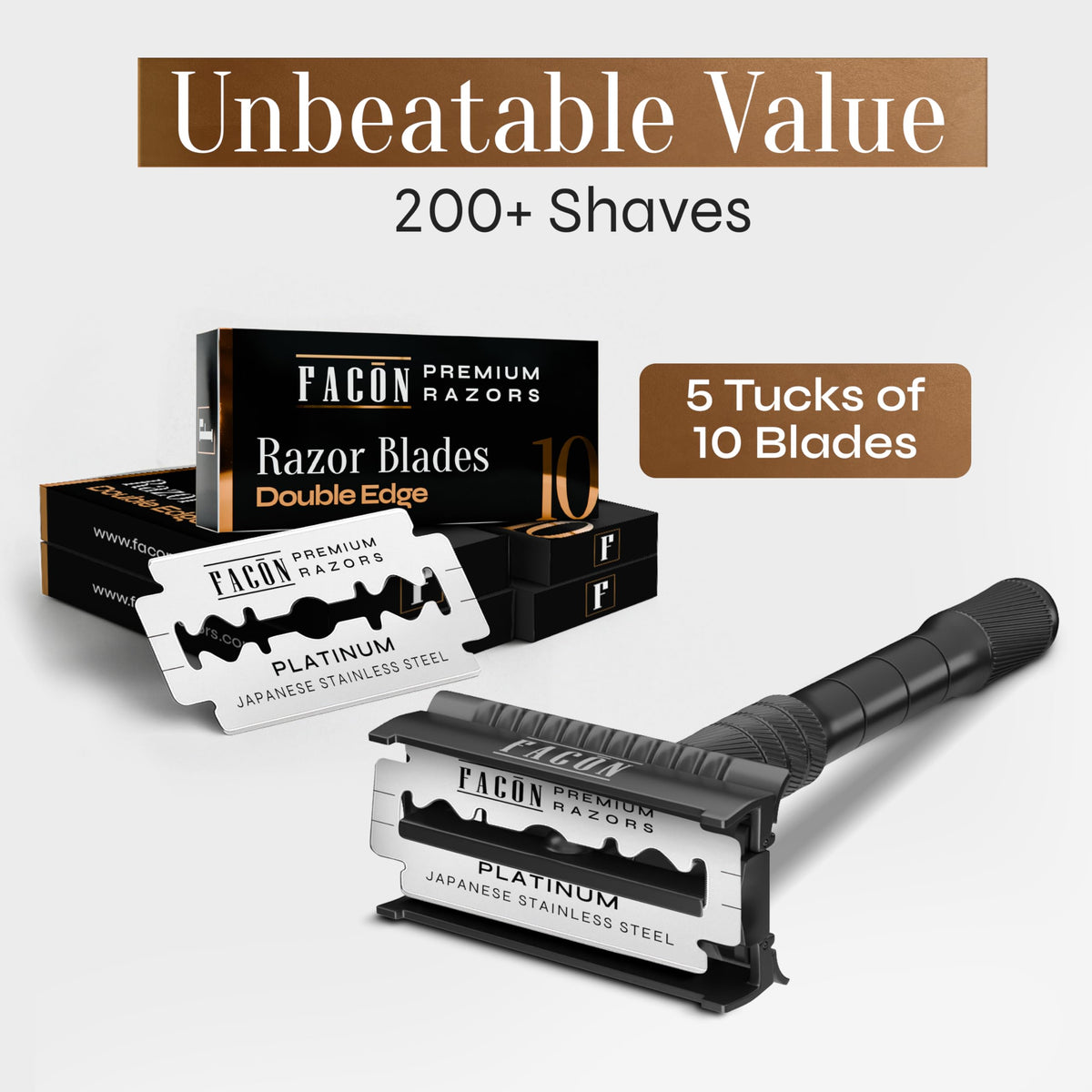 FACON eco-friendly reusable razor reduces waste in grooming.