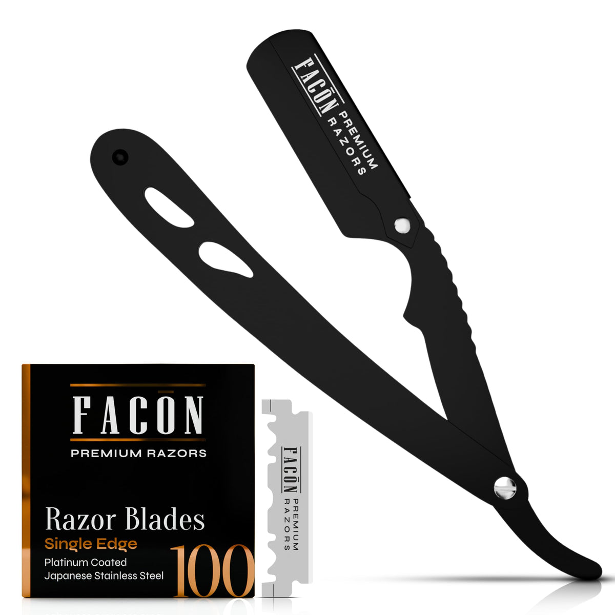 FACON straight razor ergonomic handle for precise grooming