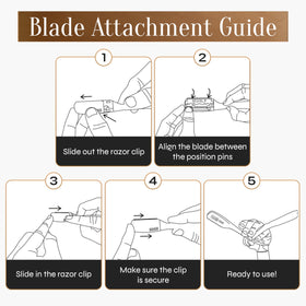 FACON straight razor in use on client illustrates professional grooming.