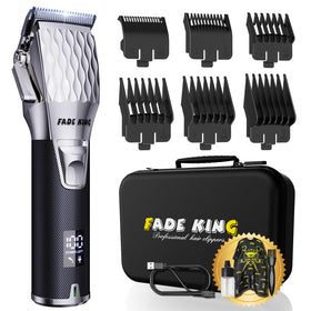 FADEKING cordless hair clipper front view for professional precision at home