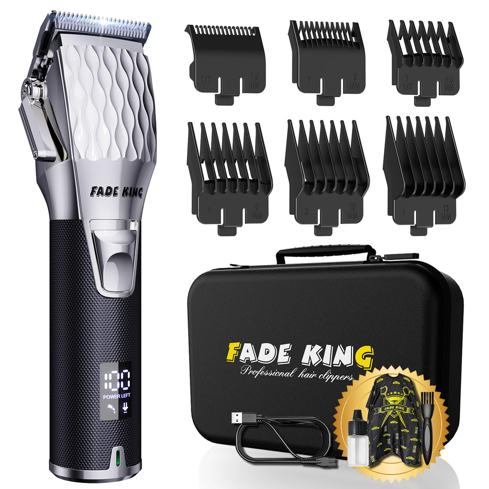 FADEKING cordless hair clipper front view for professional precision at home