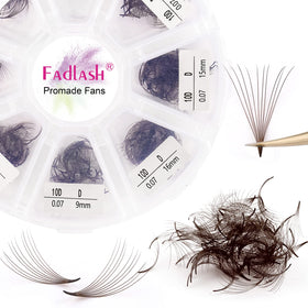 FADLASH premade fans colored 10D lashes for quick volume