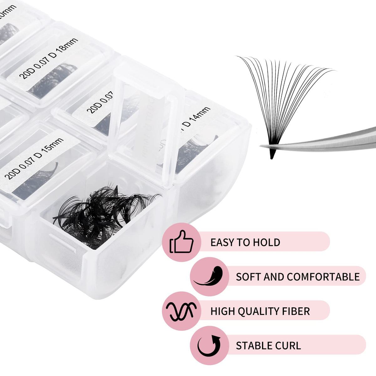 Detachable case for portable, on-the-go lash work with FADLASH fans.