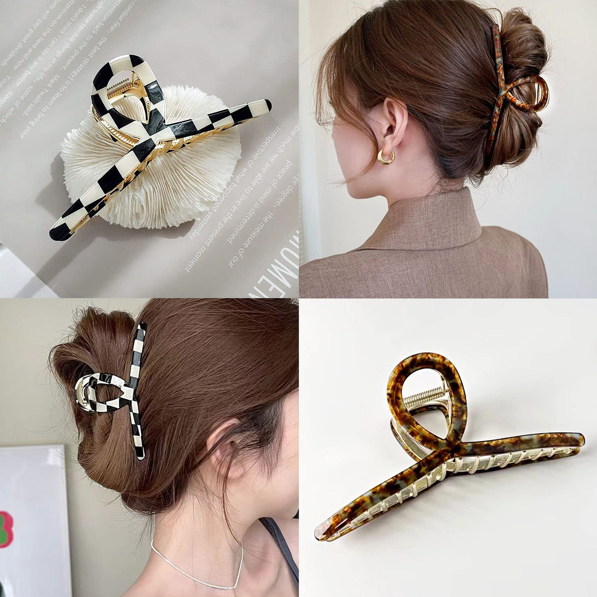 FAELBATY Big Butterfly Hair Claw Clip in peacock orange adds vibrant color to updos