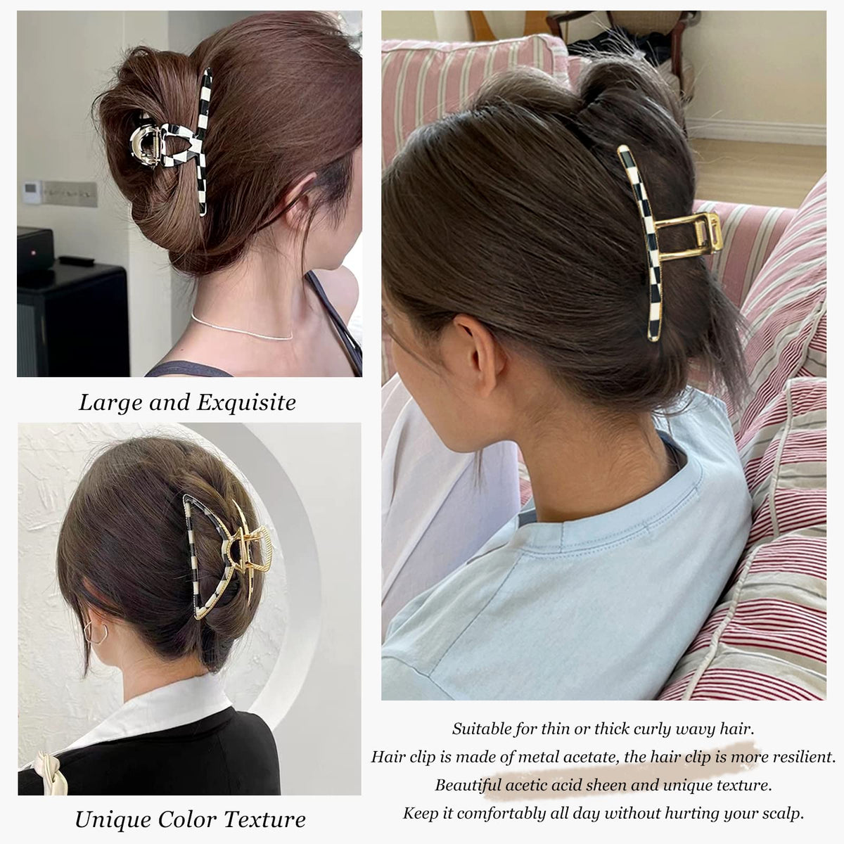 FAELBATY butterfly barrettes add a touch of elegance while keeping hair in place