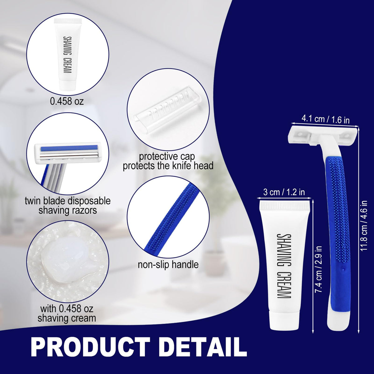 fafortune twin blade razor with polished blade for a close shave