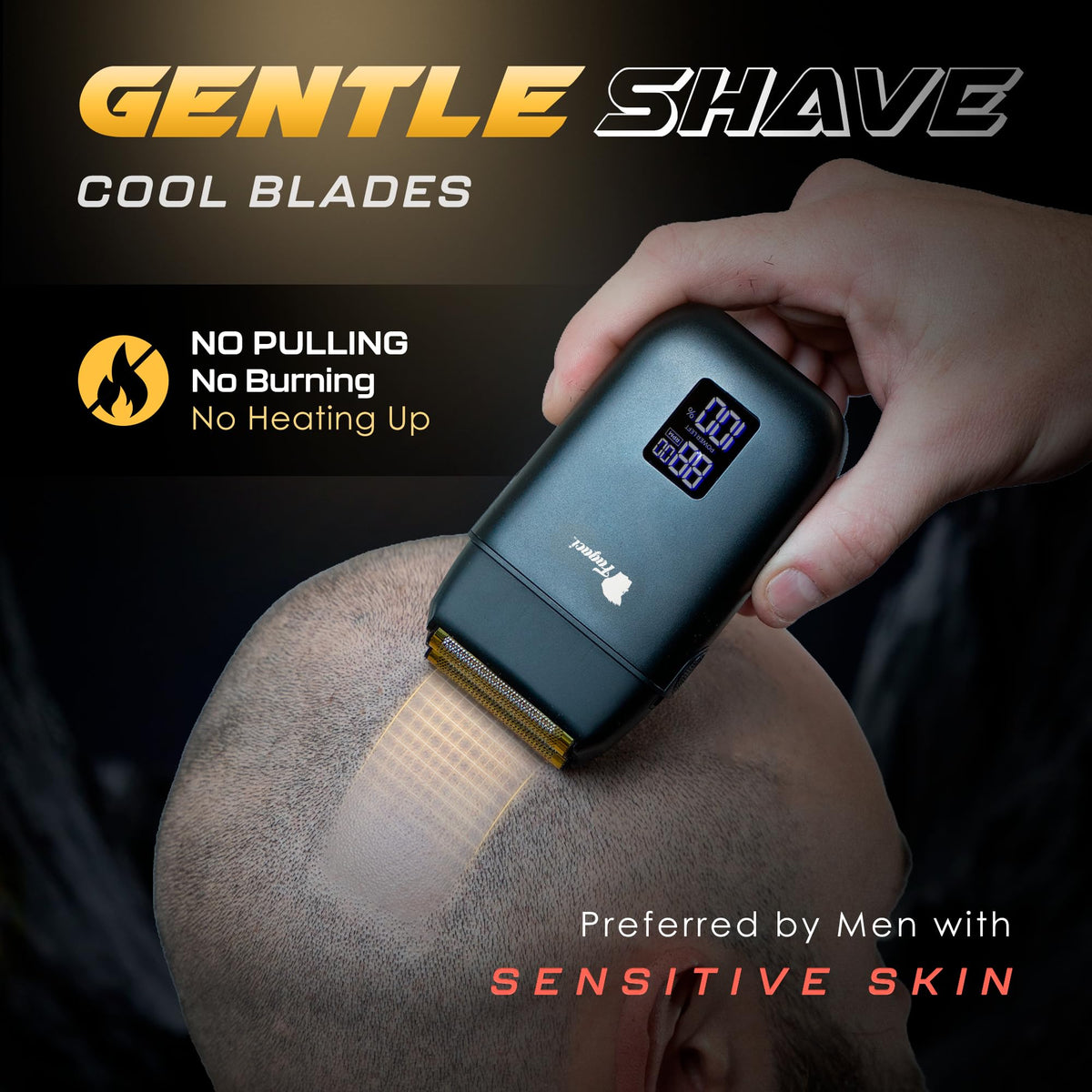 Fagaci Barber Foil Shaver ergonomic grip for comfortable daily grooming.