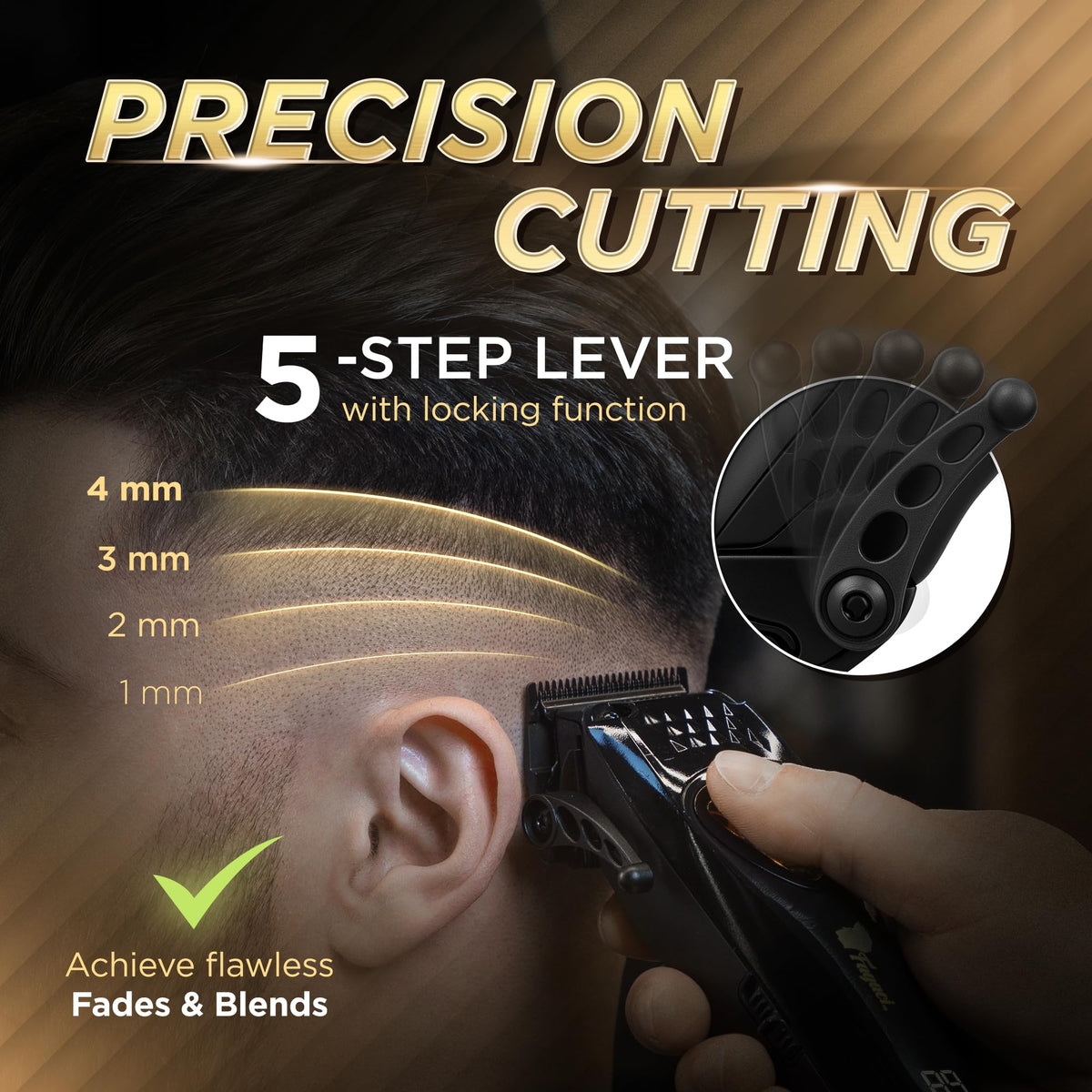 Fagaci clipper battery-life up to 2 hours for extended barber rounds.