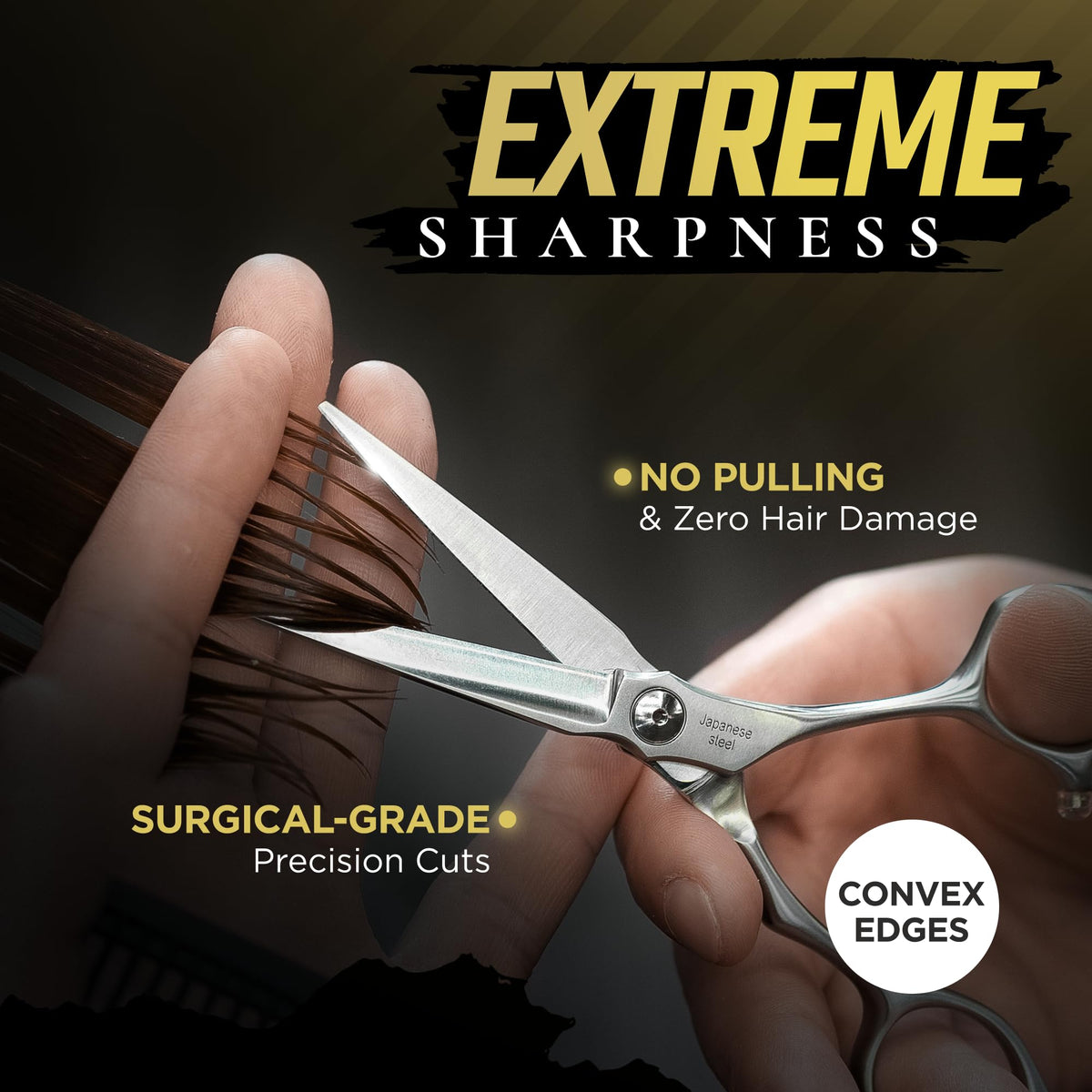 Fagaci ergonomic silver handle reduces hand fatigue during long styling sessions.