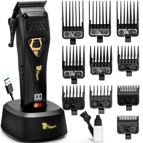 Fagaci professional hair clippers with DLC blades offering precise, long-lasting cuts.