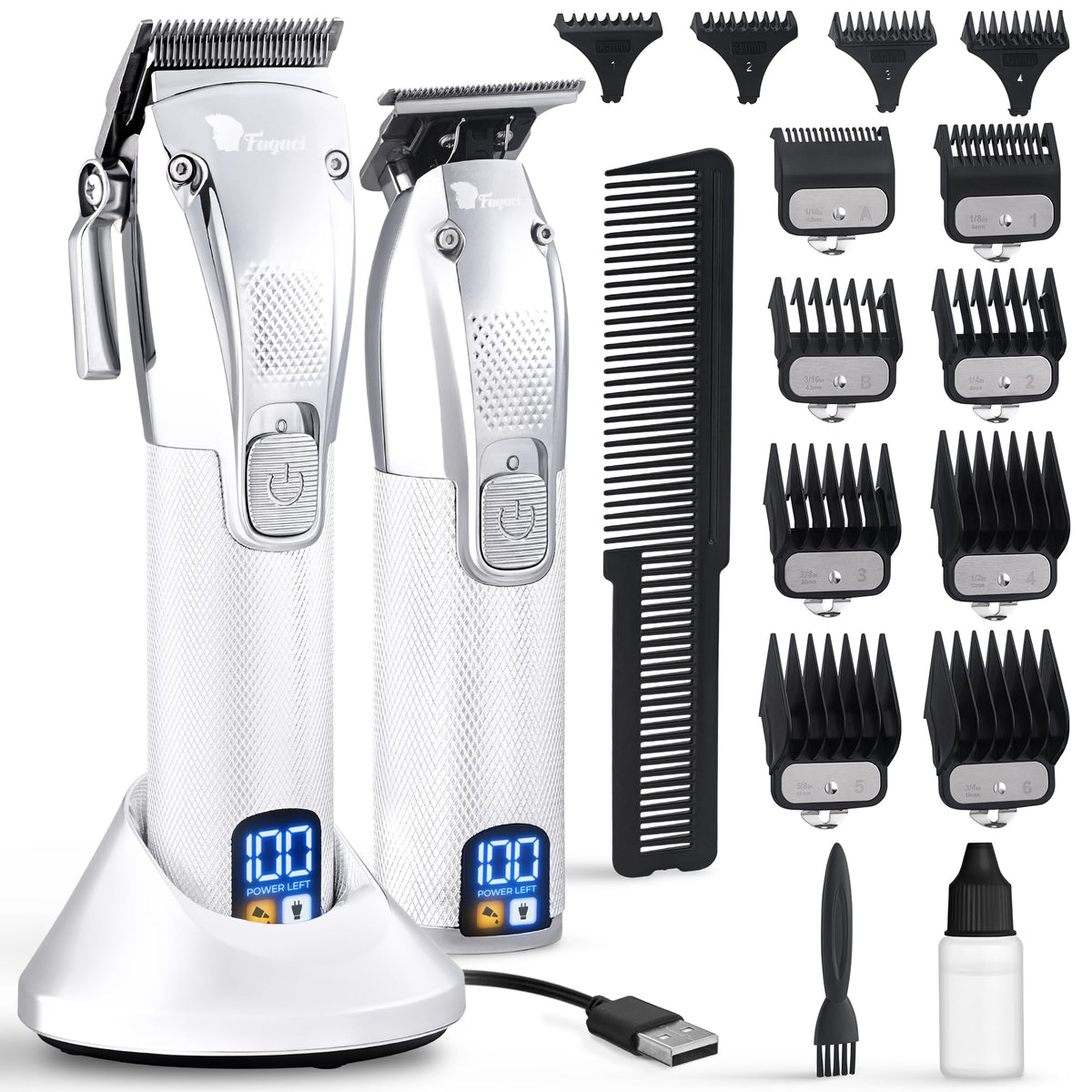 Fagaci professional hair clippers turbo power for fast, salon-style outlines.