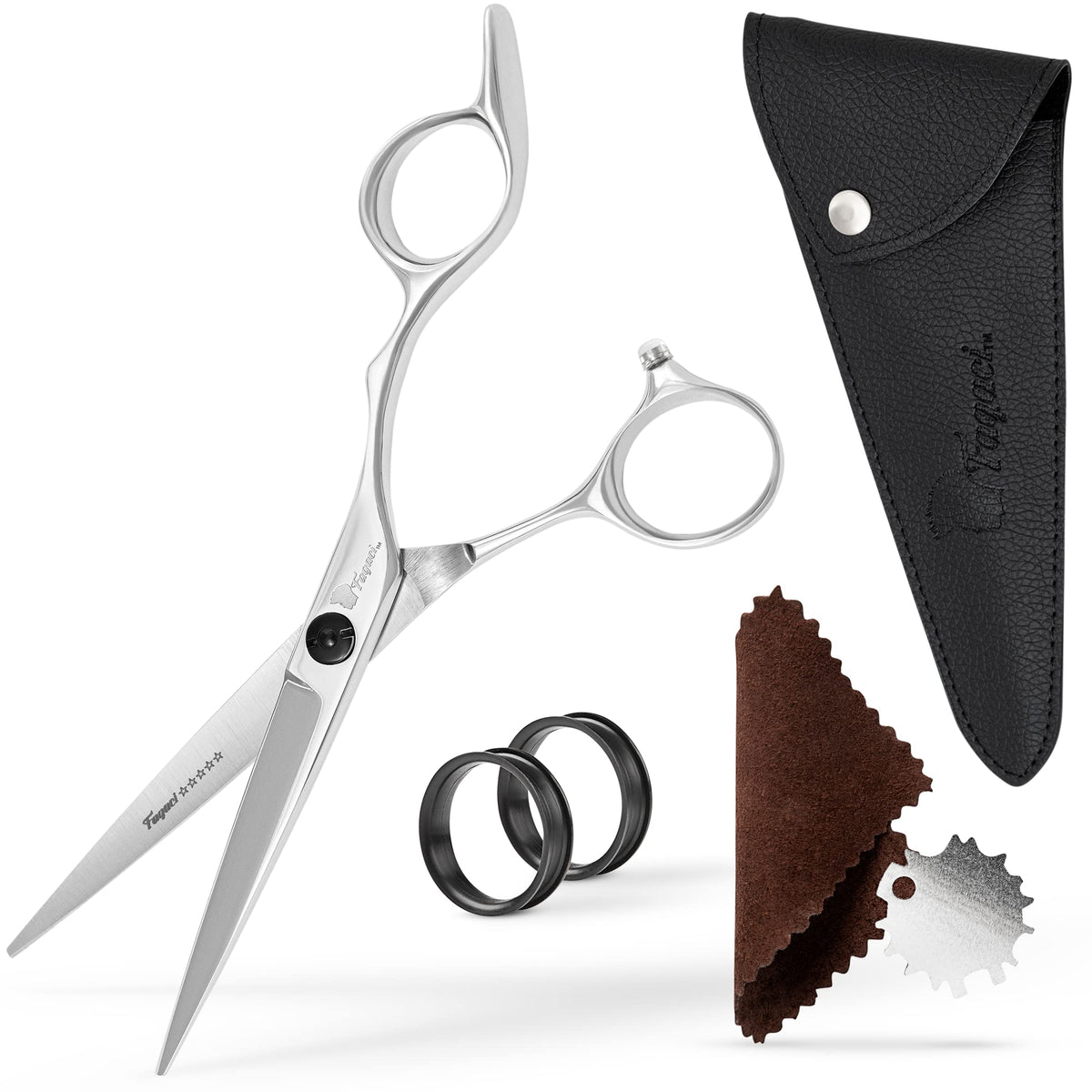 Fagaci professional hair scissors with 6-inch blades for precise, clean cuts.