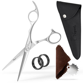 Fagaci professional hair scissors 7-inch blades close-up for precise, clean cuts.