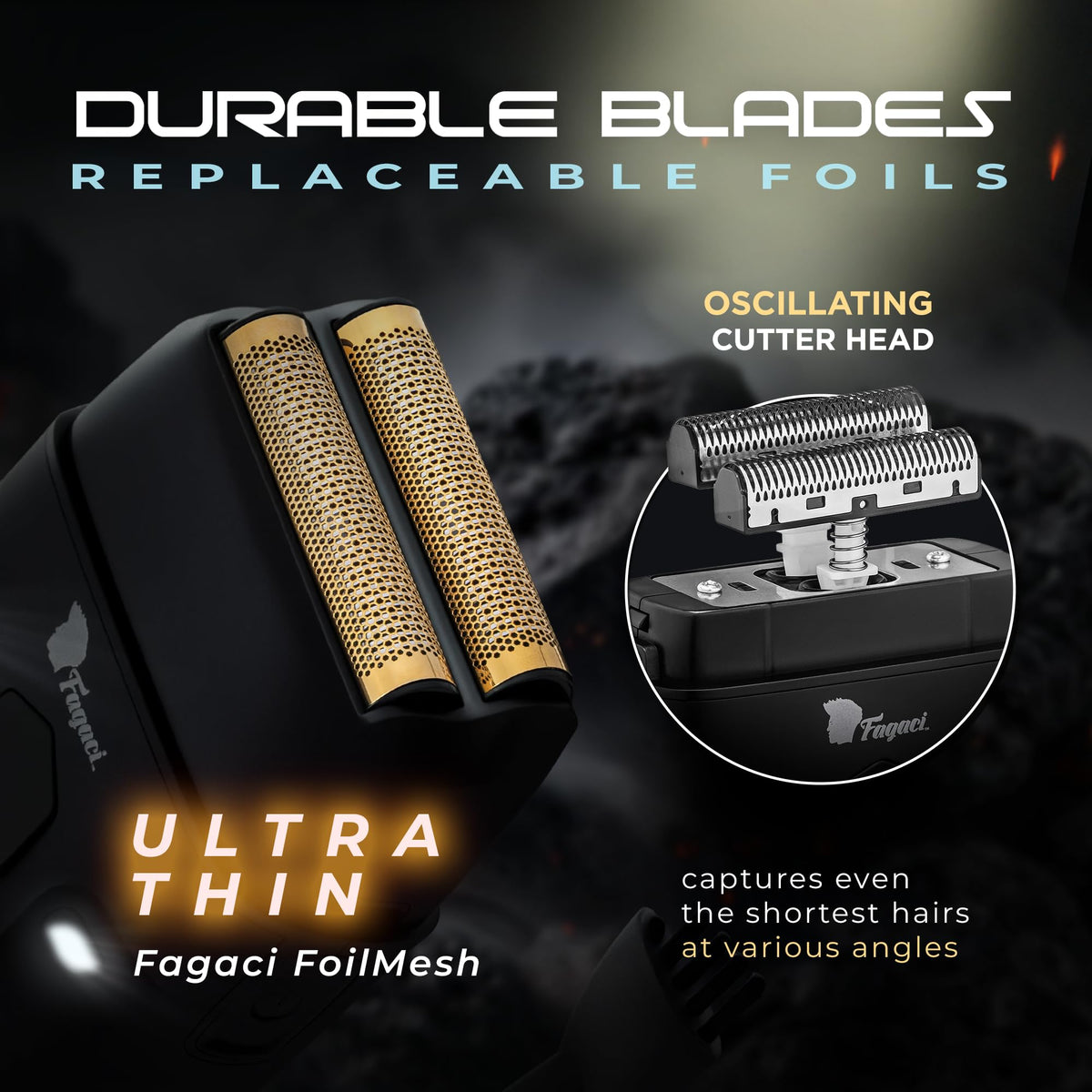 Fagaci shaver easy-clean head simplifies rinsing after use
