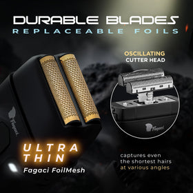 Fagaci shaver easy-clean head simplifies rinsing after use