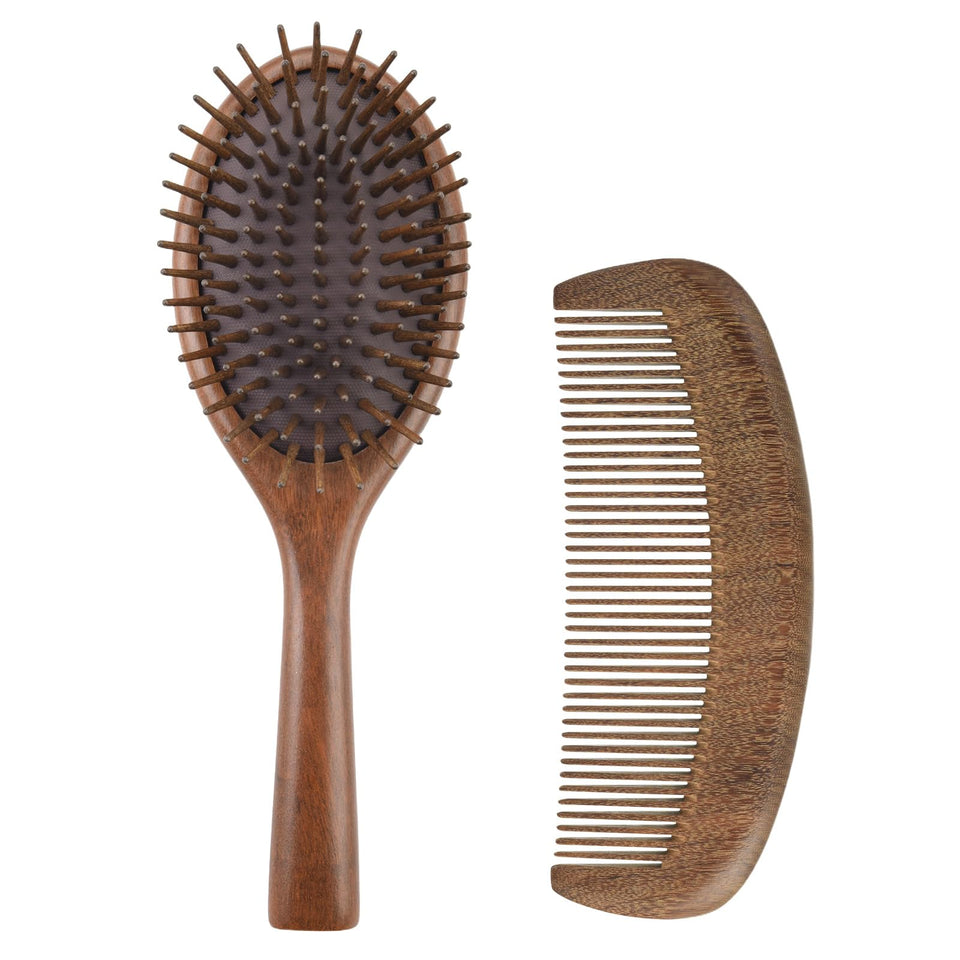 FaHaner 2-in-1 hair brush set with air cushion for gentle scalp massage
