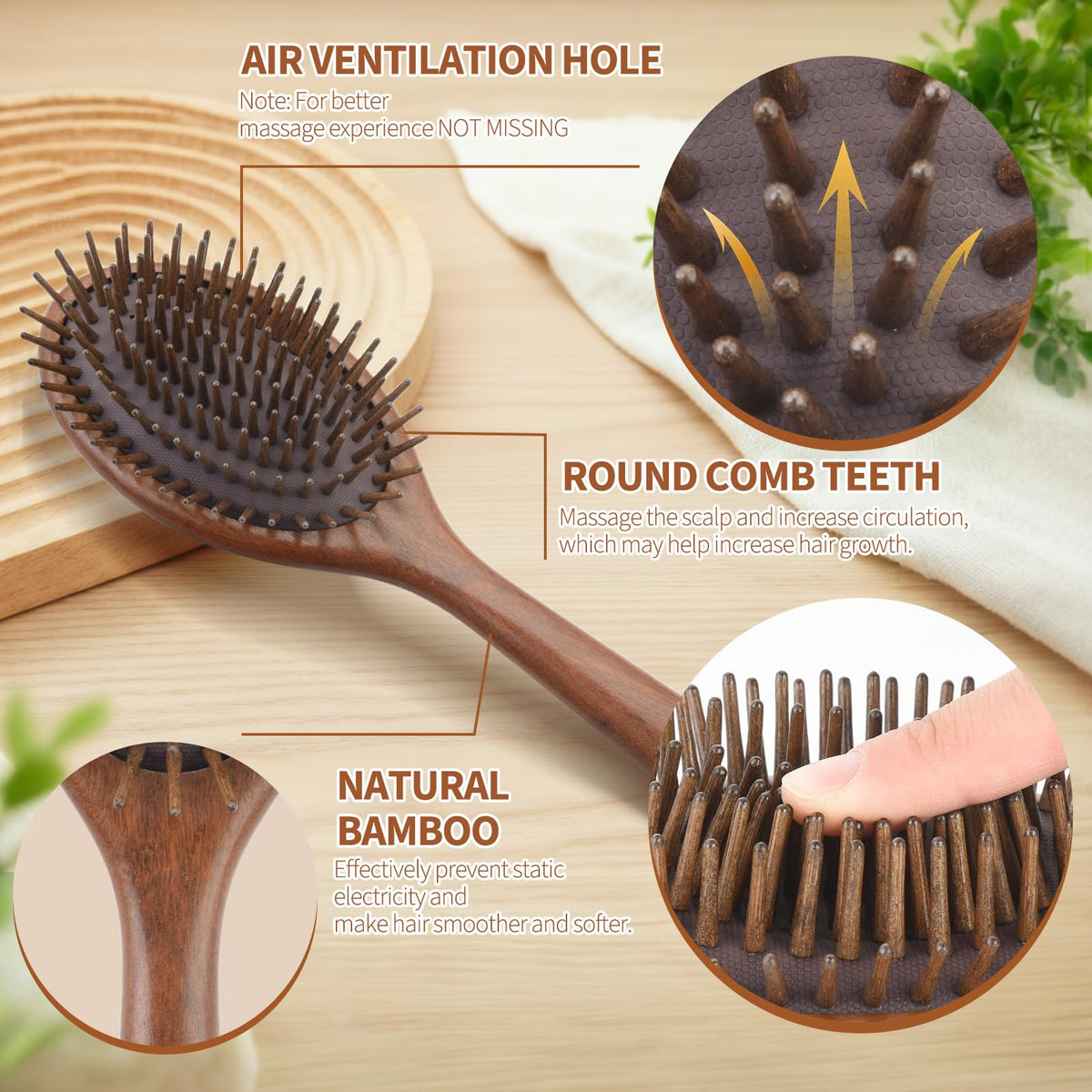 FaHaner air cushion massage brush soothing scalp while reducing pulling