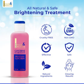 Fair and White Original Glycerin glow ambiance conveys subtle skin hydration and calm routine.