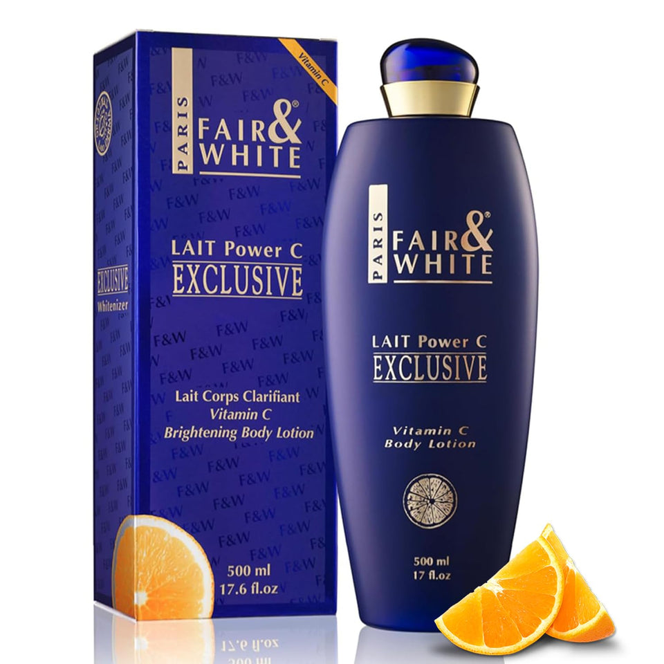 FAIR & WHITE Exclusive Body Lotion bottle with Vitamin C for radiant hydration