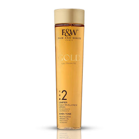 FAIR & WHITE Gold Revitalizing Argan Oil bottle nourishes skin.