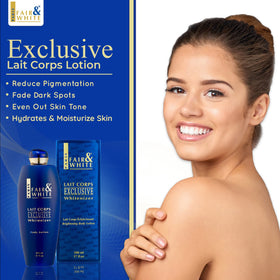 Fair-White Lait Corps Exclusive skin glow result after regular use.