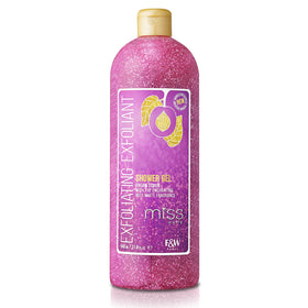 FAIR AND WHITE Miss White Exfoliating Shower Gel bottle delivers gentle exfoliation and refreshing cleanse.