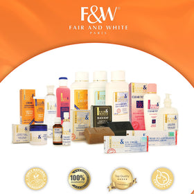 Back packaging of Fair & White Original Carrot Lotion displaying size and brand.