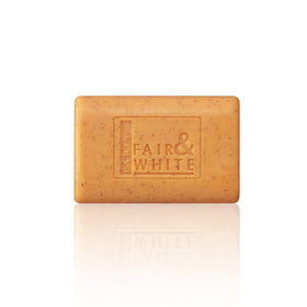 FAIR & WHITE Exfoliating Soap results in glowing skin after use.