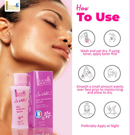 Fair & White So White serum on skin illustrating quick absorption