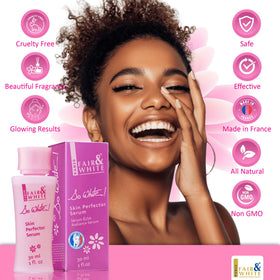 Fair & White So White serum texture closeup reveals silky feel