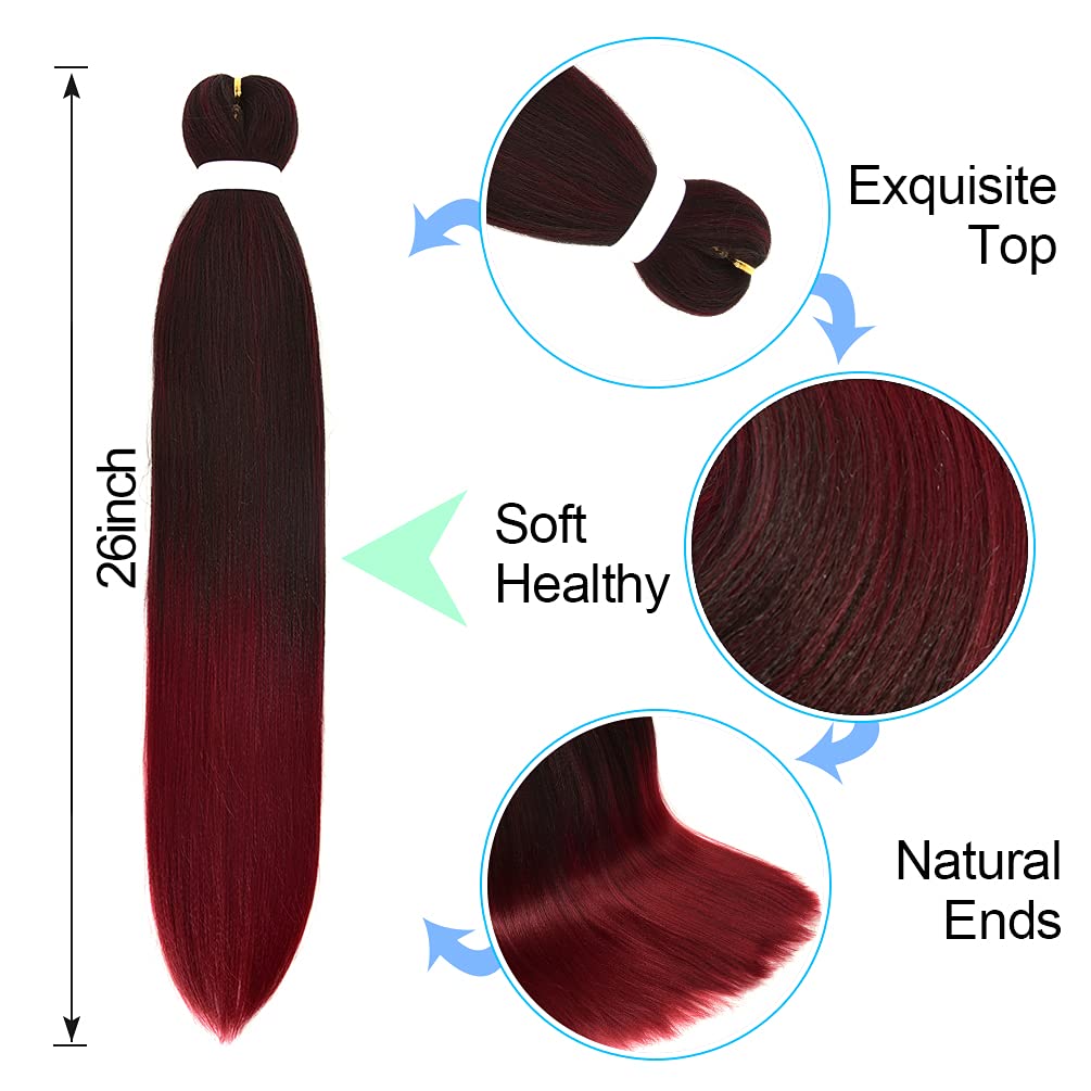 Fairise ombre braiding hair 26-inch heat-styling compatible for versatile styling options.