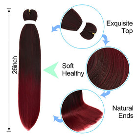 Fairise ombre braiding hair 26-inch heat-styling compatible for versatile styling options.