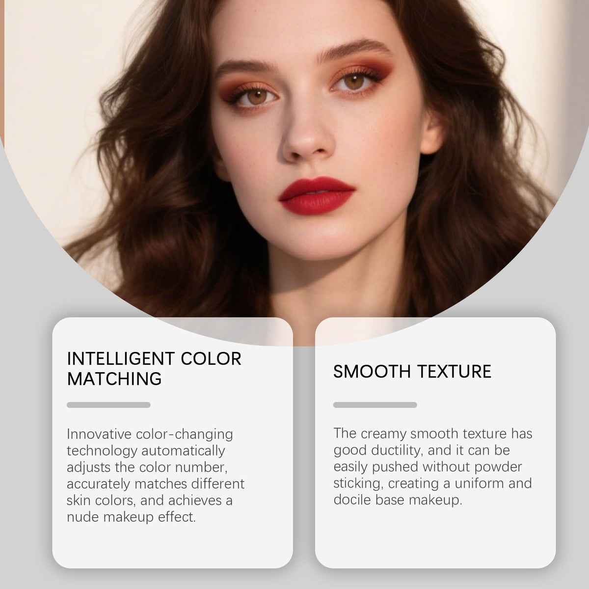 FairMost foundation stick natural finish preview on skin tone.