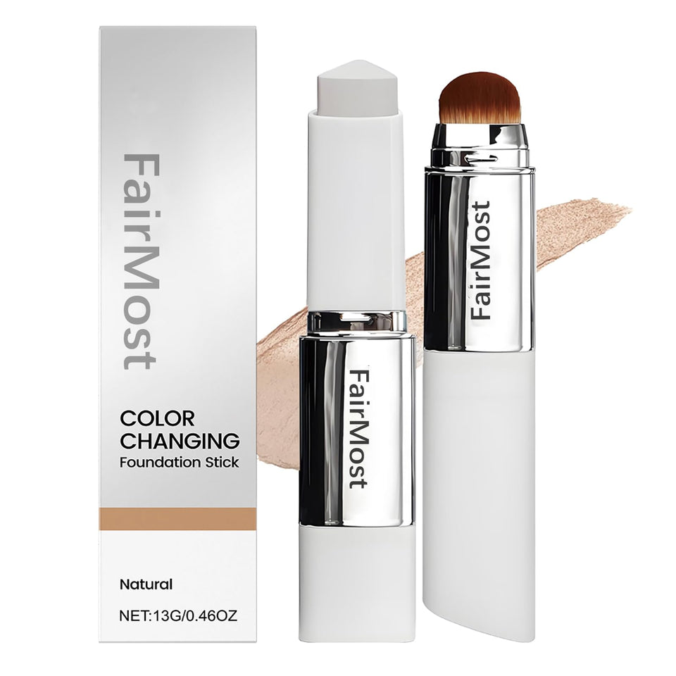 FairMost upgraded color-changing foundation stick cap close-up showing shade adapt for natural look.