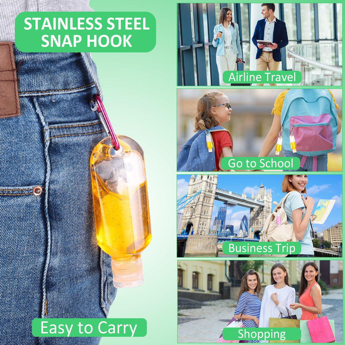 FairySandy compact 5-inch bottle, fits pockets and purses