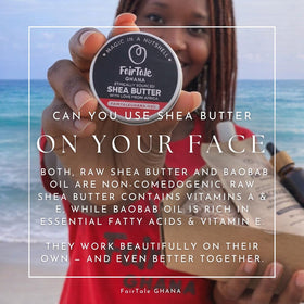 FairTale GHANA Shea Butter supports hair care and moisture for everyday use