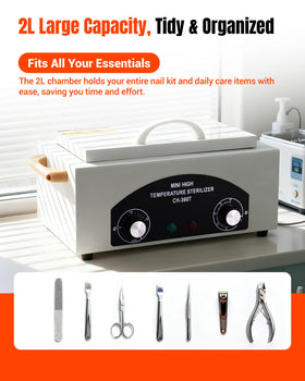 FAITIO 1.5L capacity interior allows cleaning multiple tools at once