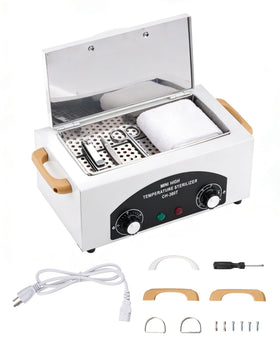FAITIO high-temperature cleaning box front view for compact salon setups