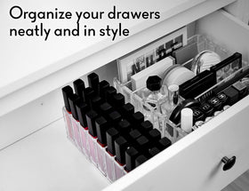FAJ mascara tube storage to prevent clutter and mix-ups.