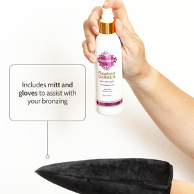 Fake Bake Flawless Darker color guide helps you apply precisely.